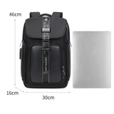 Waterproof Men Business Backpack Black - Top-Down View