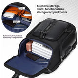 Waterproof Men Business Backpack Black - Rear View