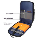 Waterproof Men Business Backpack Black - Close-Up Angle