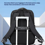 Waterproof Men Business Backpack Black - Extra Image