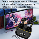 Wireless In-ear Earphones with Digital Charging Case - J2 - Black - Top-Down View