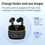 Wireless In-ear Earphones with Digital Charging Case - J2 - Black - Extra Image