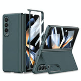 For Samsung Galaxy Z Fold4 5G Foldable Leather Case With Stand - Ultra Thin - Green