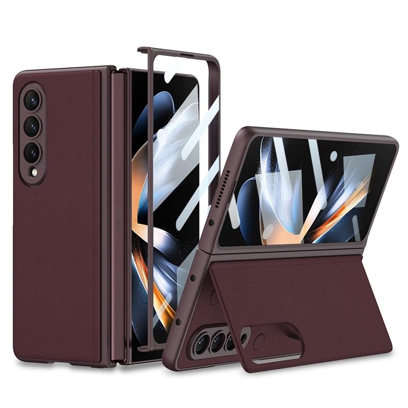 For Samsung Galaxy Z Fold4 5G Foldable Leather Case With Stand - Ultra Thin - Green