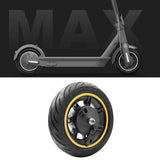 Front Wheel For Ninebot Max G30 - 10 Inch Tubeless Yellow - Rear View
