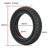 9x2.25 Electric Skateboard Tire for Xiaomi M365 / Kugoo M4 - Black - Top-Down View