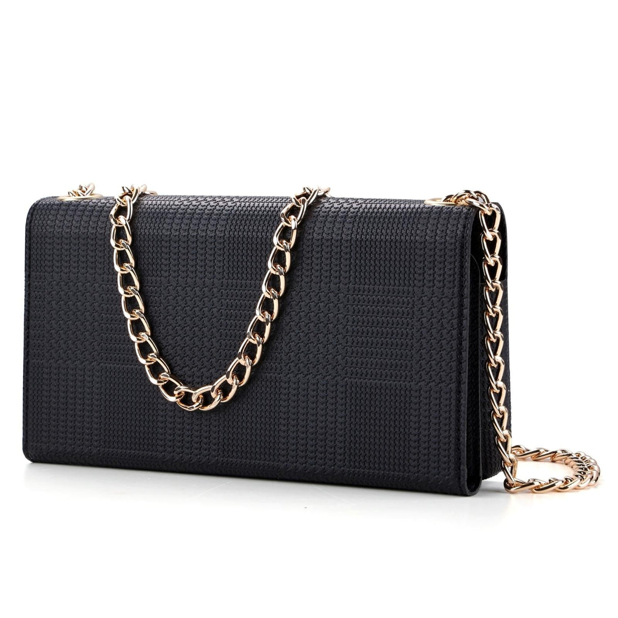 Leather Crossbody Bag With Rfid Protection 20 X 10 X 3.5Cm - Black