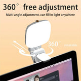 Usb Charging Led Beauty Fill Light for Mobile Phone Live Camera - Black