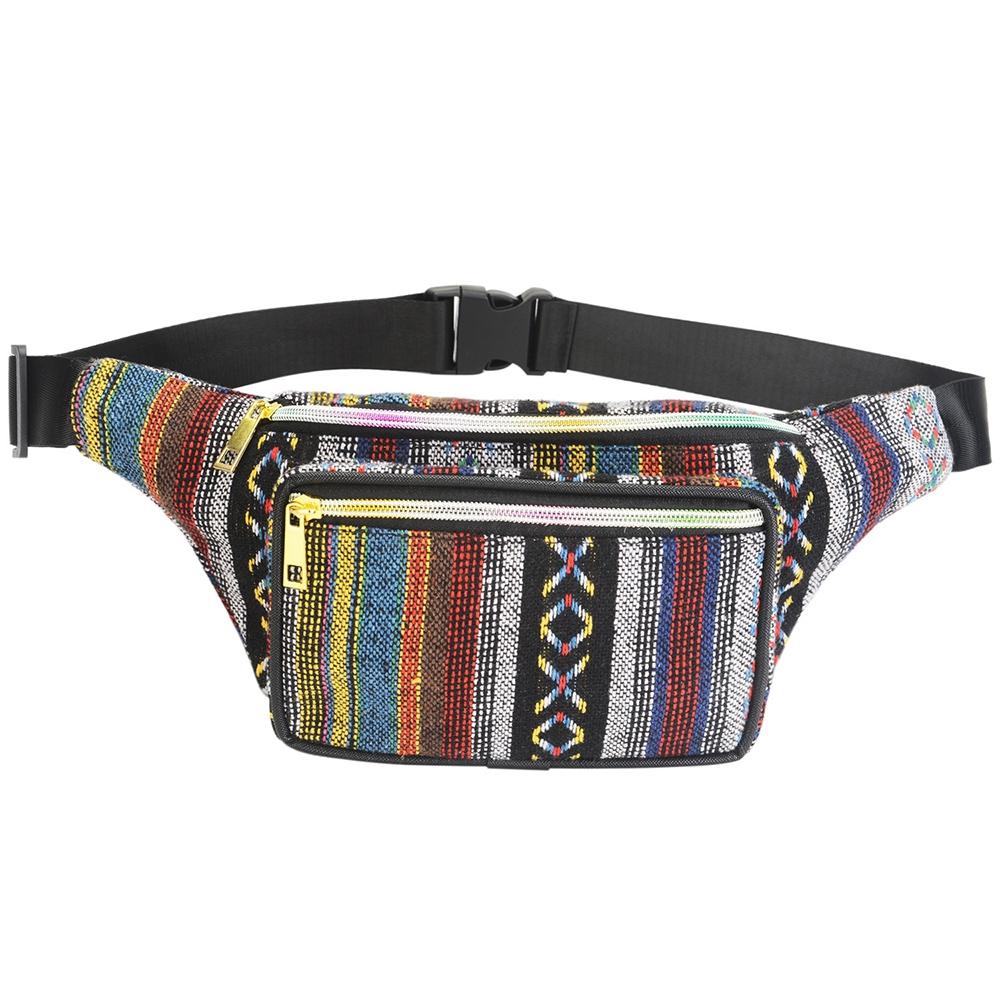 Boho Ethnic Style Waist Bag 34 X 15Cm - Style-A