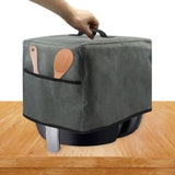 Grey Dust Cover for Small 3-6l Air Fryer - Rear View