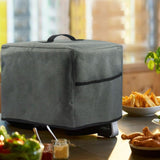 Grey Dust Cover for Small 3-6l Air Fryer - Close-Up Angle