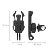 Double Head J Buckle Backpack Mount For Sports Cameras - Side View
