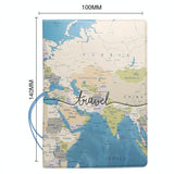 Passport Cover For Travel Abroad 3D Map Design - Tr-02 - Top-Down View