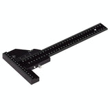 Multifunctional Aluminum Alloy Marking Ruler - T Type - Side View