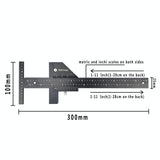 Multifunctional Aluminum Alloy Marking Ruler - T Type - Top-Down View