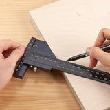 Multifunctional Aluminum Alloy Marking Ruler - T Type - 45-Degree Angle