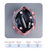 Sports Usb Shoulder Bag - Compact and Versatile - Black - Top-Down View