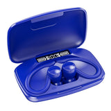 Led Bluetooth Earphones with Noise Reduction and Power Bank Function - Black - Front View