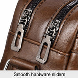 Large Capacity Men Crossbody Bag Casual Pu Handbag Black