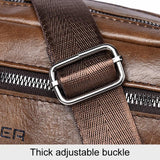 Large Capacity Men Crossbody Bag Casual Pu Handbag Black