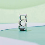 925 Sterling Silver Hollow Cat Beads Cute Animal Accessory - Top-Down View