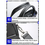Waterproof Laptop Business Handbag - Large Capacity Black - Close-Up Angle