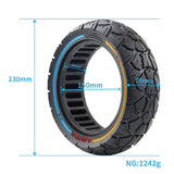 Electric Scooter Tire - 54 Cards 255X80 / 65-6.5 Universal Fit Colourful - Close-Up Angle