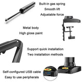 Adjustable Tv Monitor Bracket - Black 17-30 Inches - Top-Down View