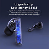 Wireless Anc Bluetooth Earphones - Active Noise Reduction - Black - 45-Degree Angle
