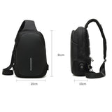 Secure Multi Layer Chest Bag For Outdoor Cycling - Dark Blue