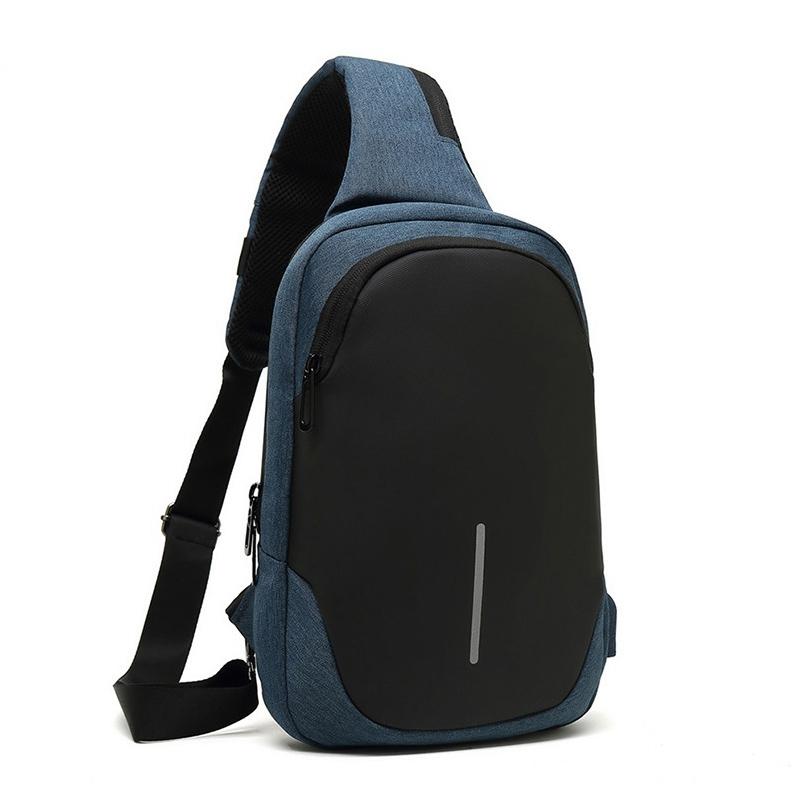 Secure Multi Layer Chest Bag For Outdoor Cycling - Dark Blue