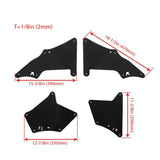 Front Wheel Fender Leather Lining For 03-17 Toyota Prado 2700 4000 Black - Top-Down View