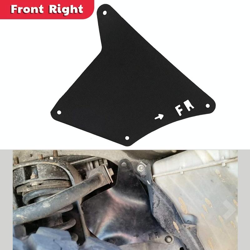 Front Wheel Fender Leather Lining For 03-17 Toyota Prado 2700 4000 Black