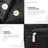 Water Repellent Vertical Leather Shoulder Bag For Men - Black