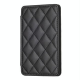 Rhombus Pattern Card Bag Back Sticker For Mobile Phones - Dark Purple - Low Angle