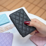 Rhombus Pattern Card Bag Back Sticker For Mobile Phones - Dark Purple - Extra Image