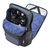 Multifunctional Usb Business Backpack - Anti-theft Navy Blue - Side View