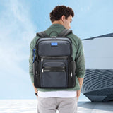 Multifunctional Usb Business Backpack - Anti-theft Navy Blue - Low Angle