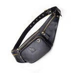 Vintage Leather Waist Bag For Men - Black