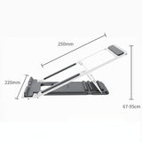 Lenovo Thinkplus L20 Desktop Laptop Stand - Silver - Side View