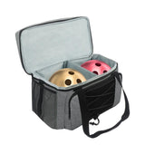Portable Bowling Tote Bag Grey Sneaker Backpack - Front View