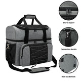 Portable Bowling Tote Bag Grey Sneaker Backpack - Top-Down View