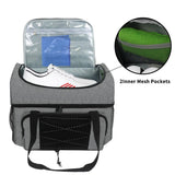 Portable Bowling Tote Bag Grey Sneaker Backpack - 45-Degree Angle