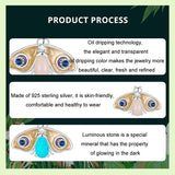 925 Sterling Silver Platinum Plated Luminous Butterfly Silicone Diy Beads - Rear View
