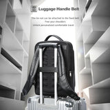 Large-capacity Business Laptop Backpack with Usb & Type-c Port - Black First-layer Cowhide