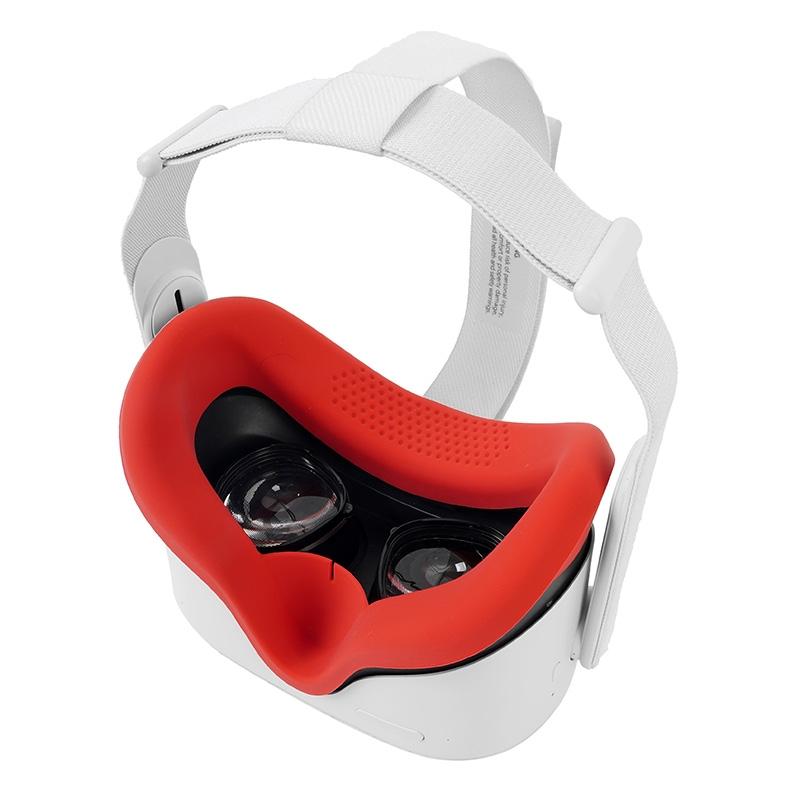 Silicone Vr Eye Mask Lens Cover Set for Oculus Quest 2 - White