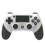 Rubberized Bluetooth Gamepad for Ps4 - Wireless - White Blue - Low Angle
