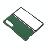 For Samsung Galaxy Z Fold4 5G Fold 4 Cross Texture Pu Leather Case - Black