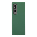 For Samsung Galaxy Z Fold4 5G Fold 4 Cross Texture Pu Leather Case - Black