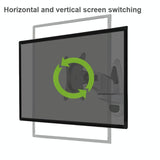 Universal Swivel Wall Mount for Computer Monitors - White - Rear View
